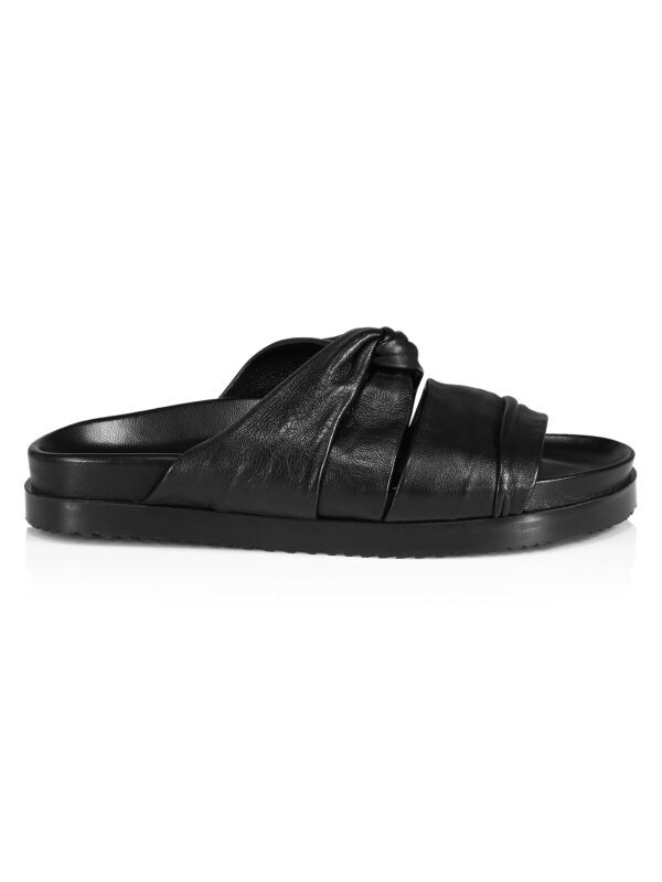 3.1 Phillip Lim Twisted Leather Pool Slides